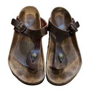 Birkenstock Gizeh Habana oiled leather women’s 40 t-strap original sandals